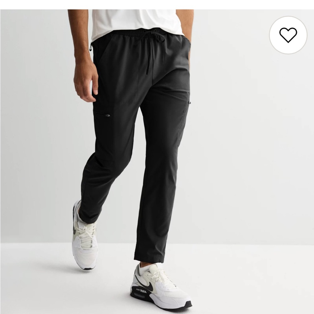 Men's Black Active Drawstring Pants